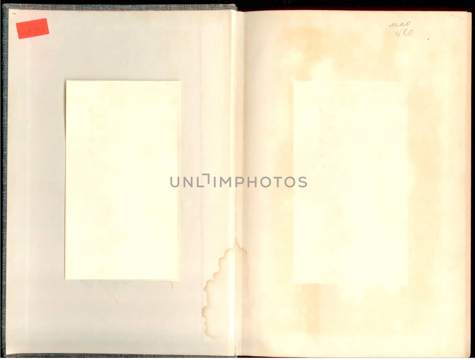 Old antique paper from a book or note pad blank retro background