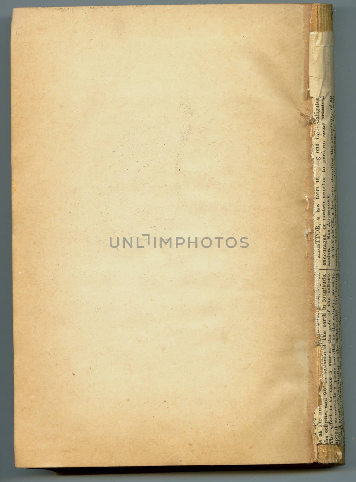 Old antique paper from a book or note pad blank retro background