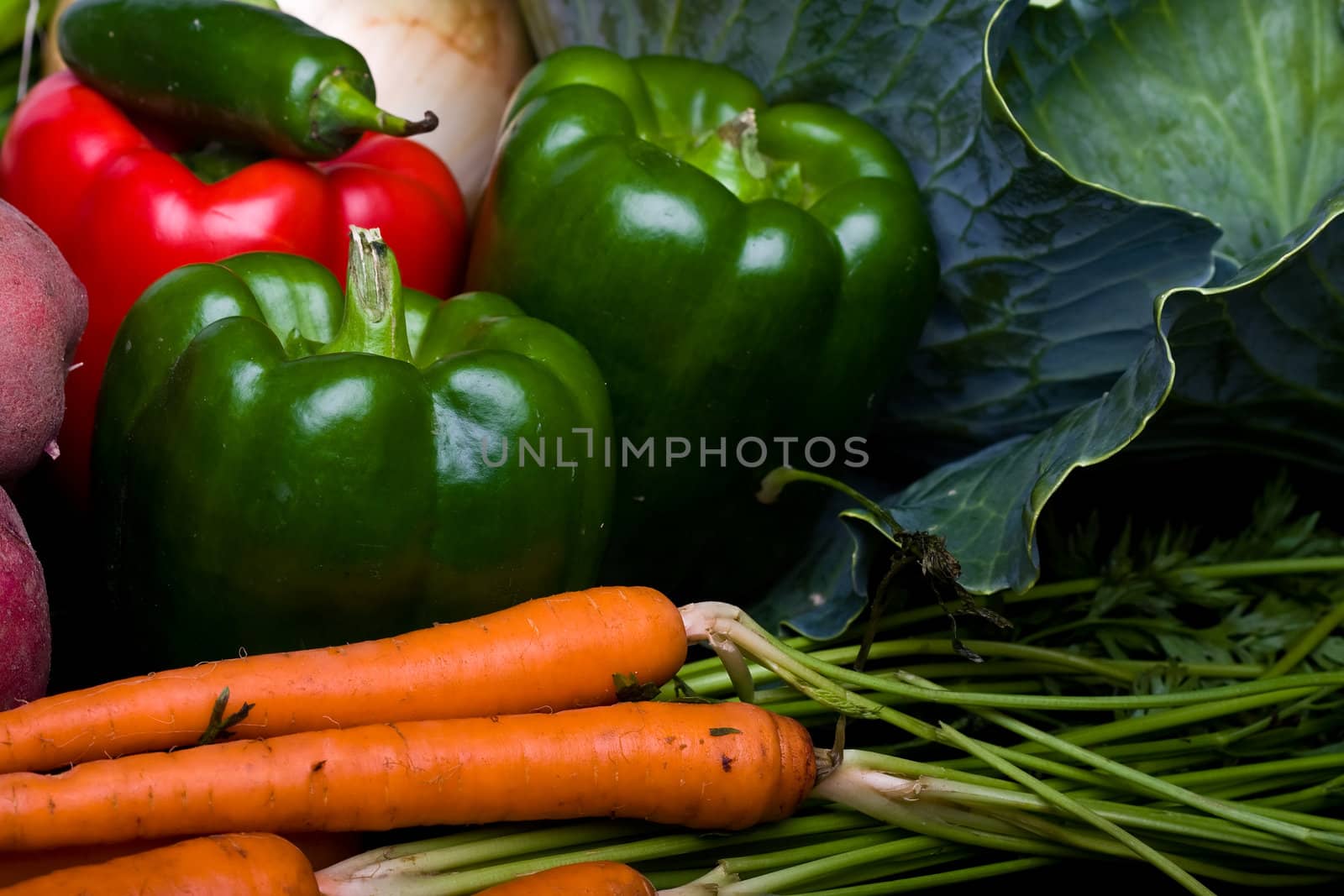 a ton of fresh vegetables from the farmers market