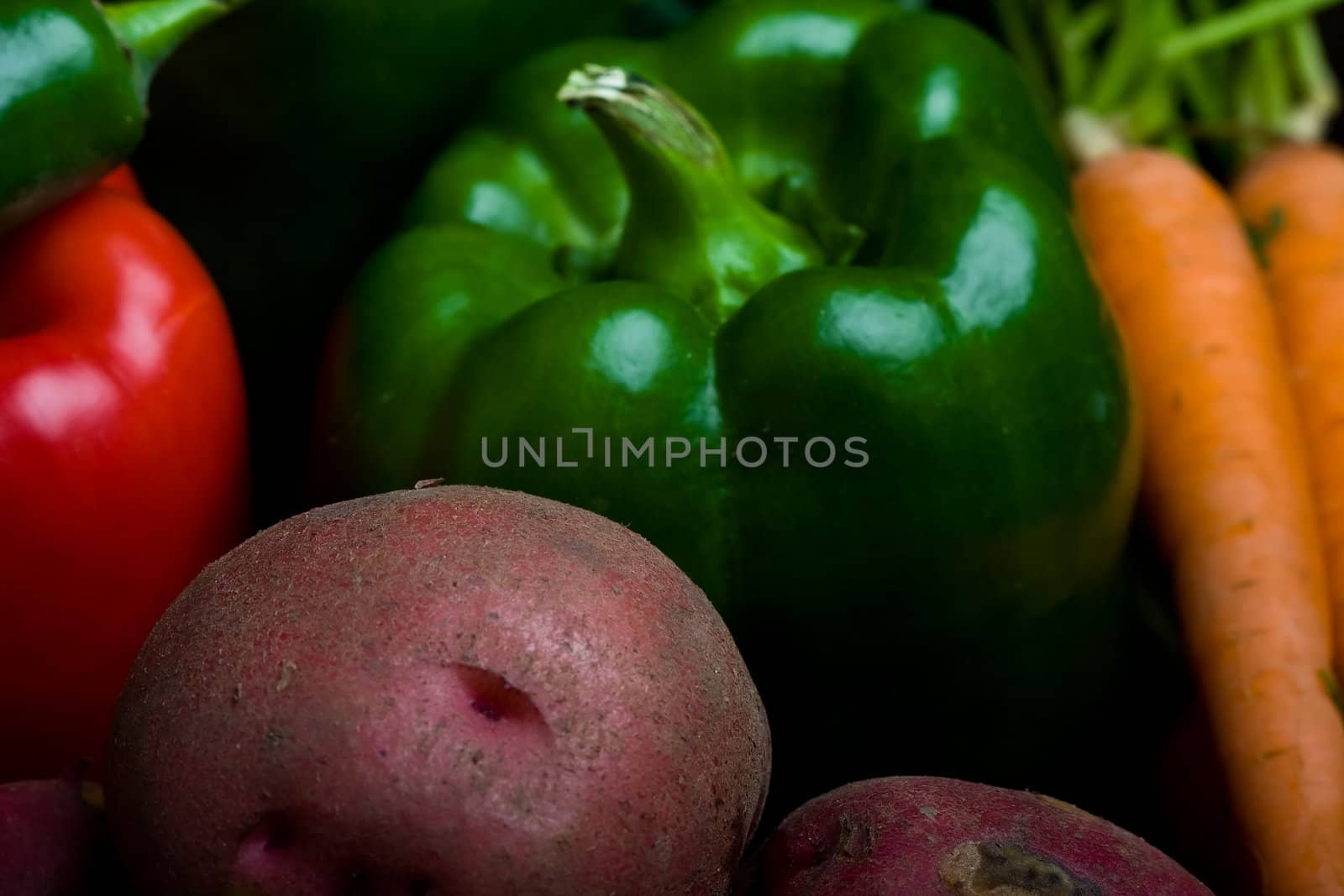 a ton of fresh vegetables from the farmers market