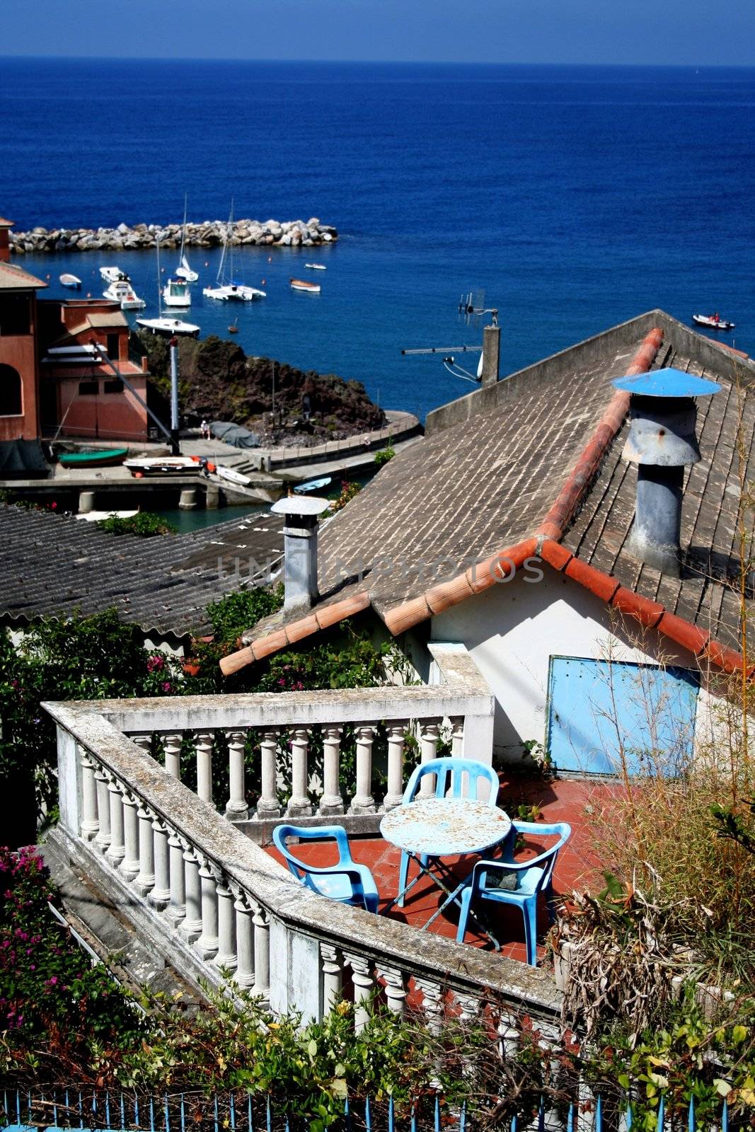 View from a villa's balcony, Levanto, Italy