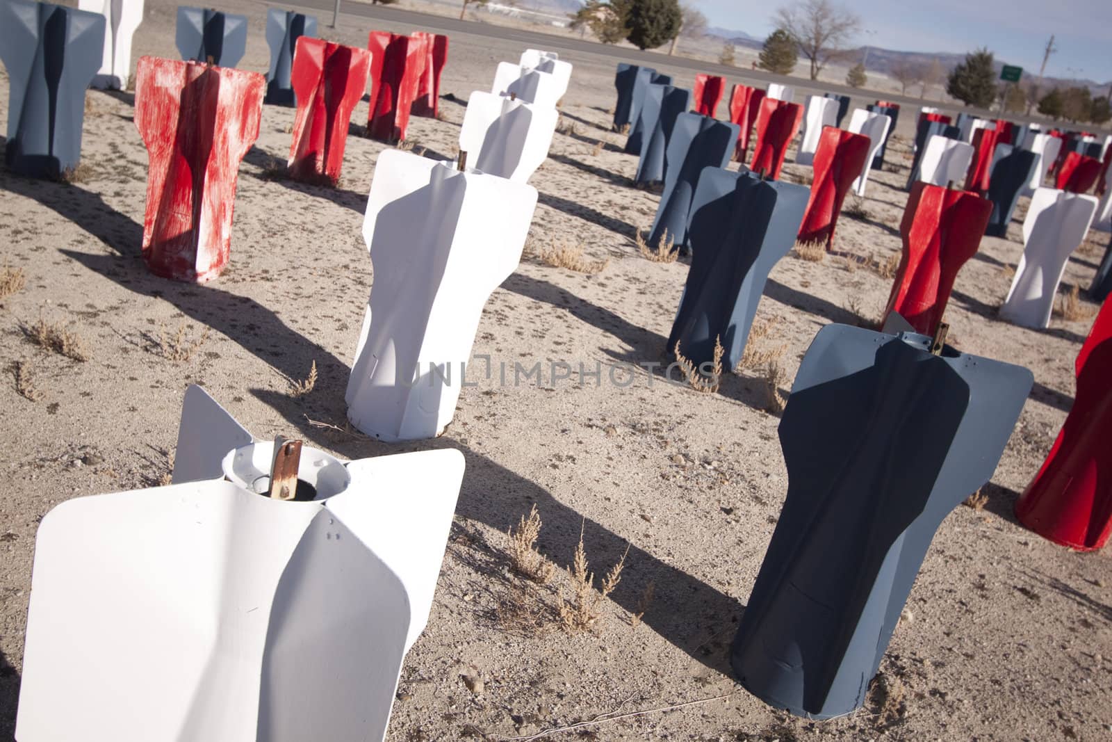 missiles bombs in the desert. gulf weapon army military artilery