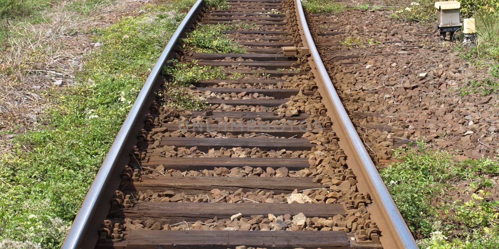 Railway railroad tracks by claudiodivizia