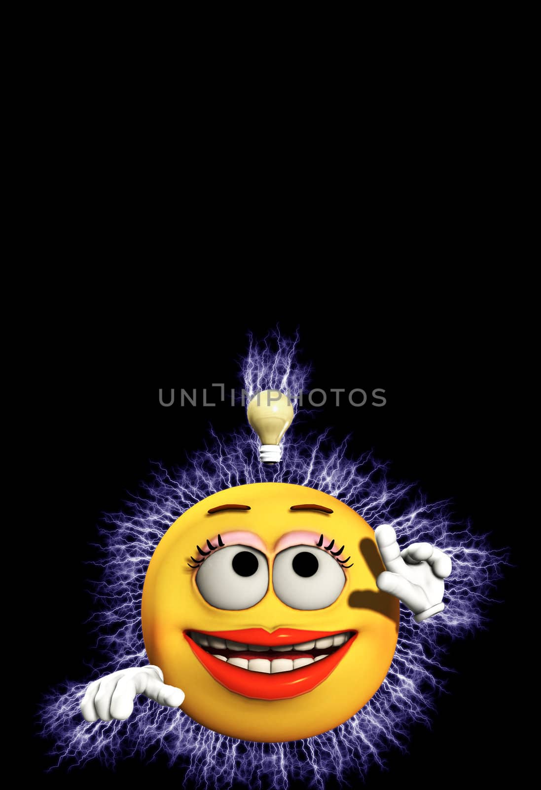 Conceptual image about having a great idea. 