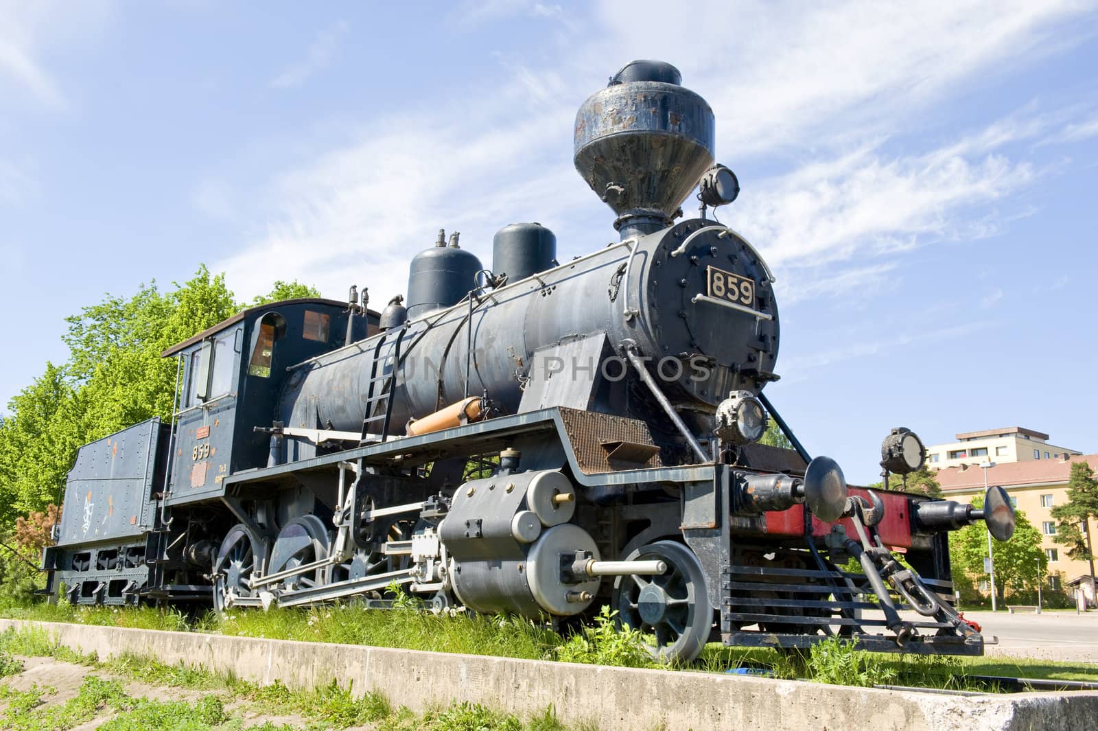 Old steam lokomotive taken in Finland on Kouvola railway station