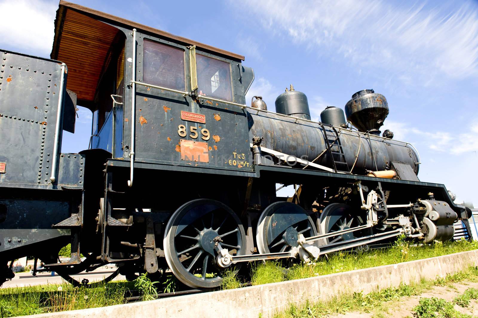 Old steam lokomotive taken in Finland on Kouvola railway station