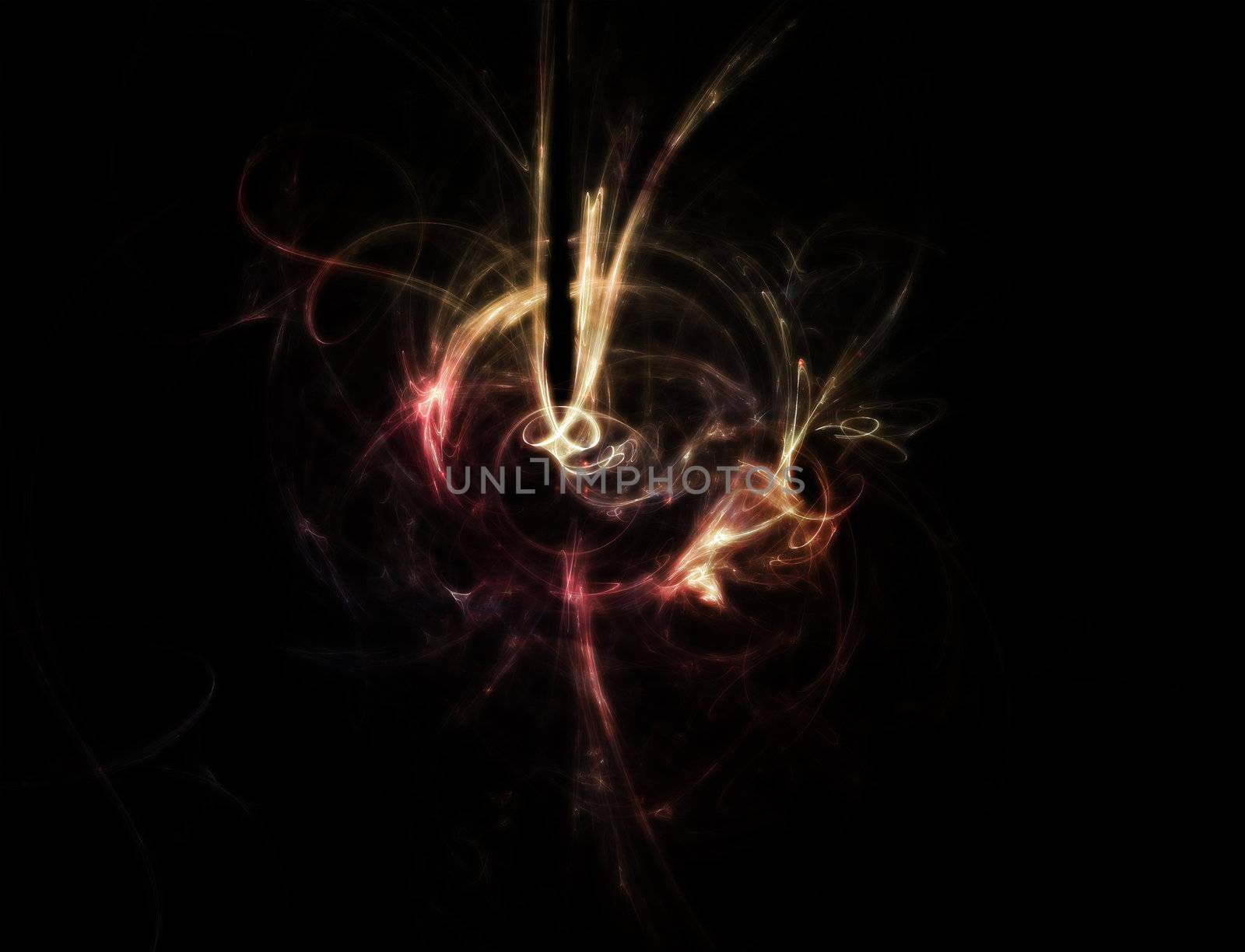 Abstract flowing wisp. colored smoke style.