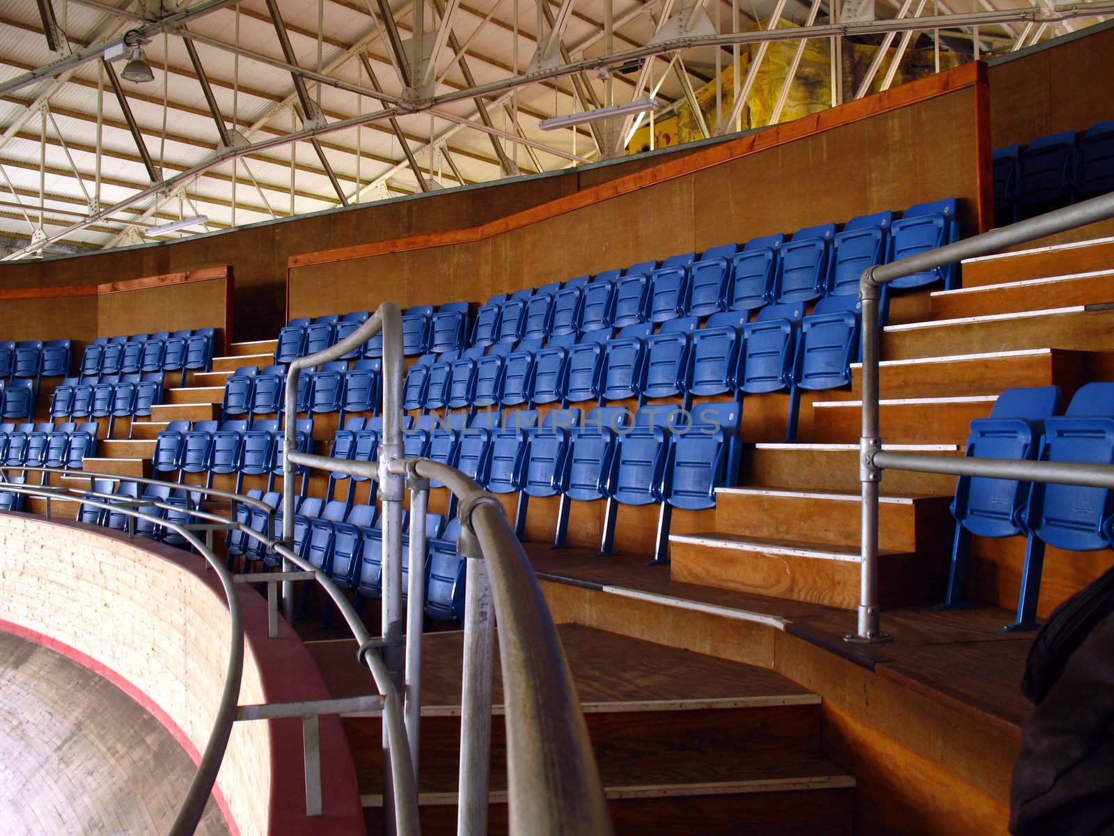 Spectator area of Velodrome at Calshot Activity Centre
