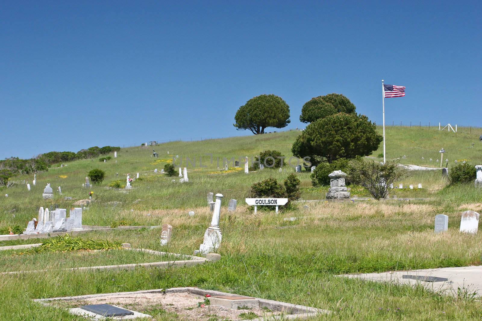 Cementary in small town of Pescadero, California.