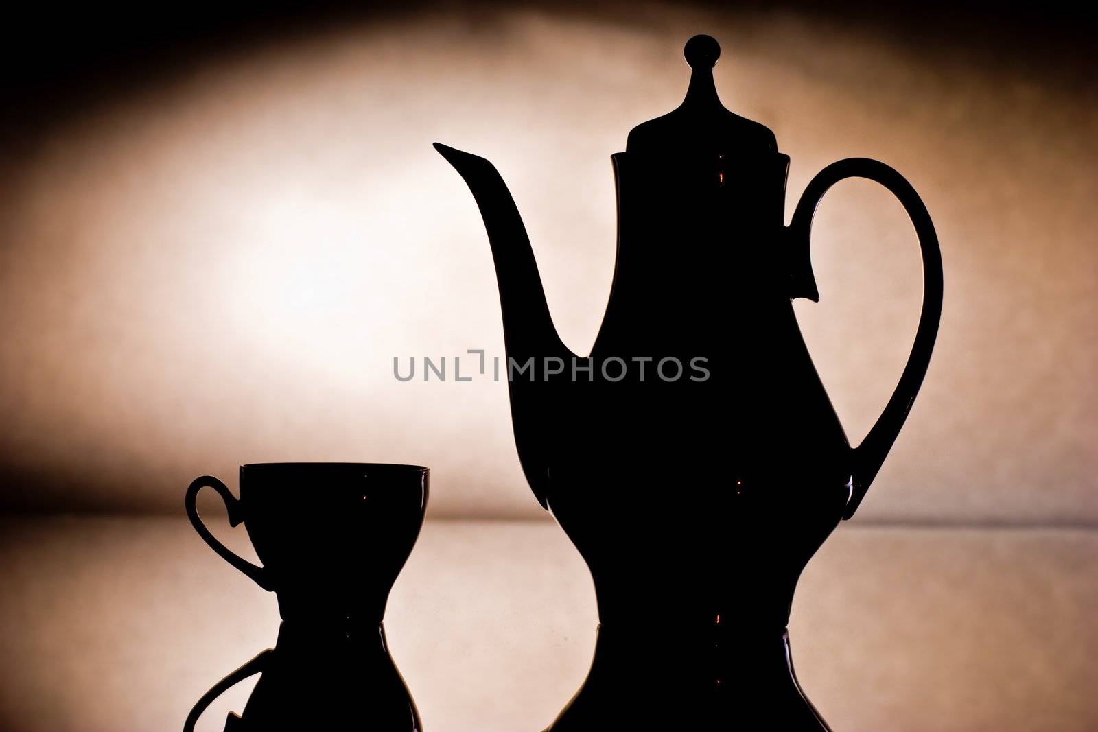 beverage series: coffee time, coffe cup and coffe-pot