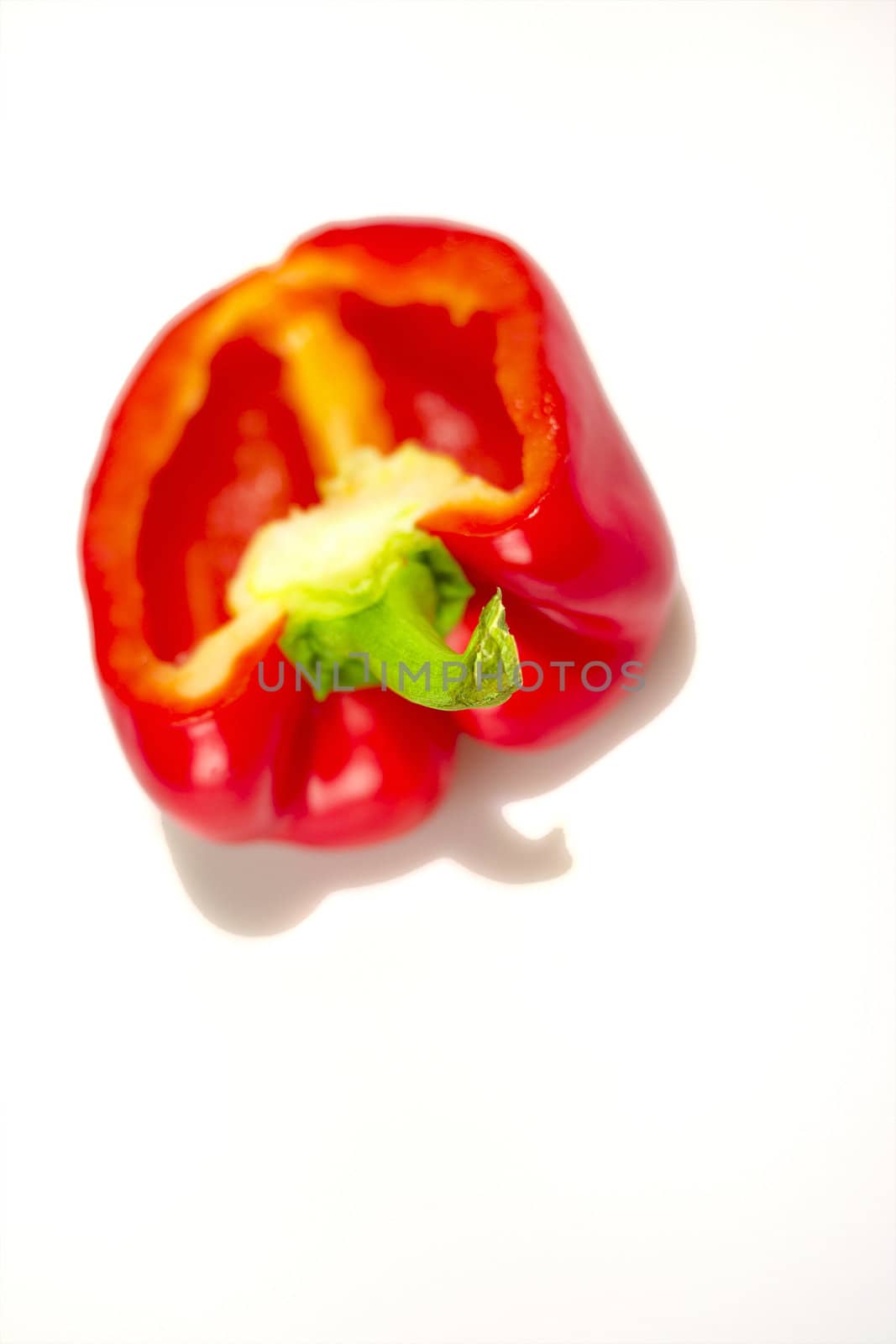 A sliced red pepper