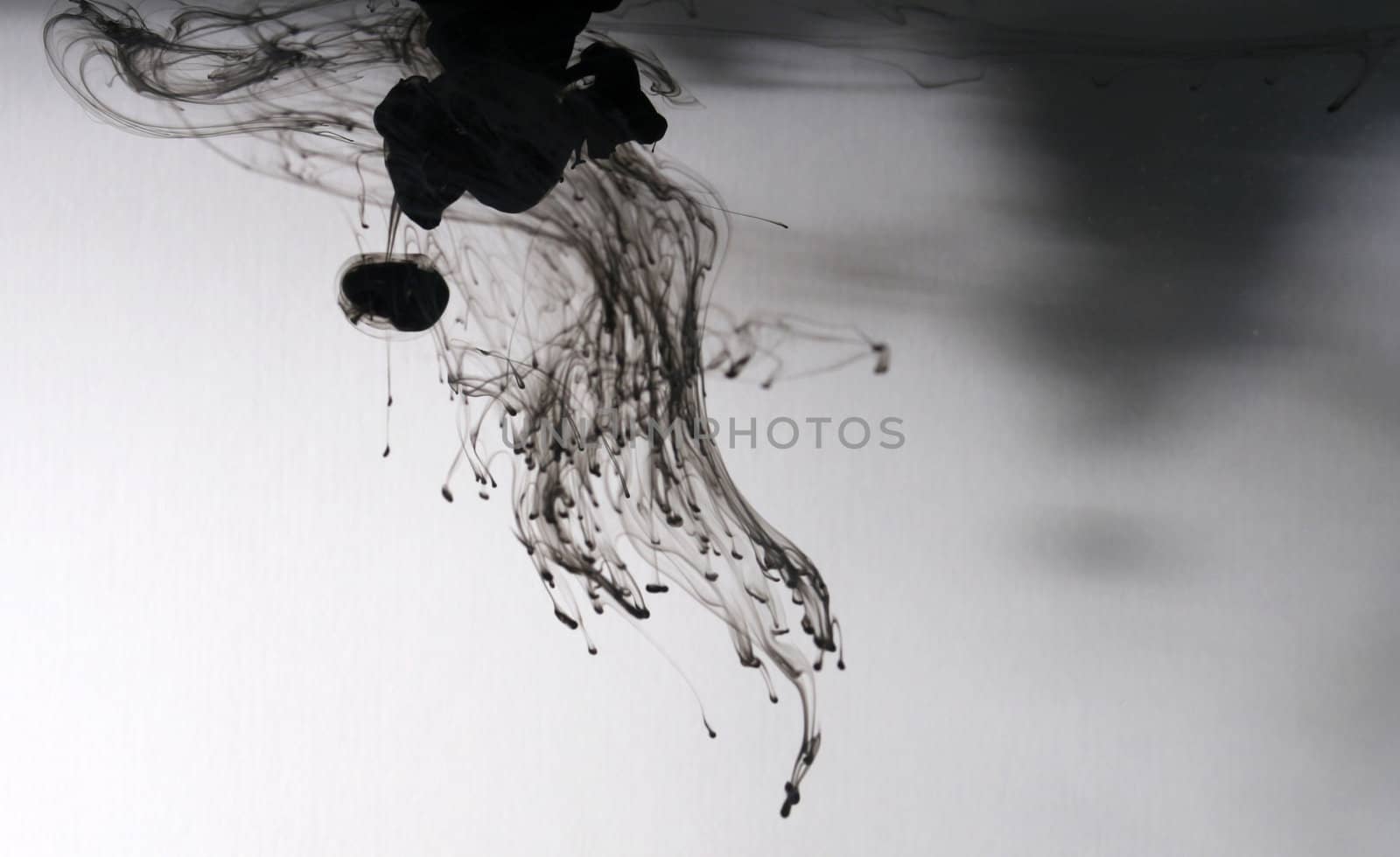 Smoke liquid ink in water