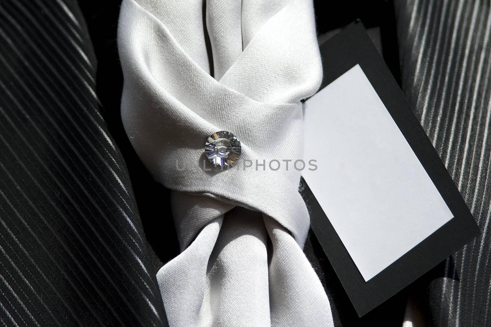 A diamond on a tie