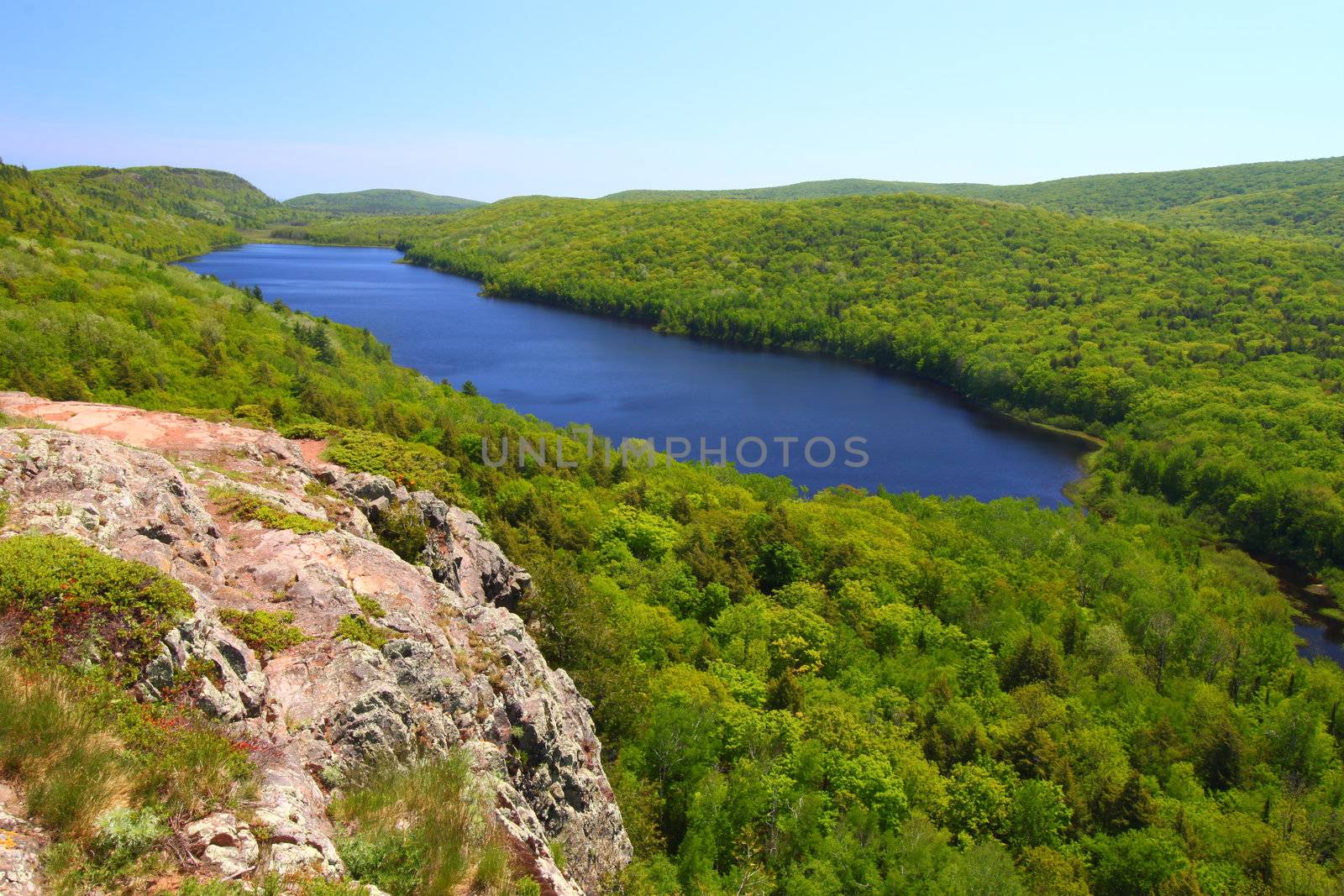 Amazing view of Lake of the Clouds at Porcupine Mountains State Park in northern Michigan.