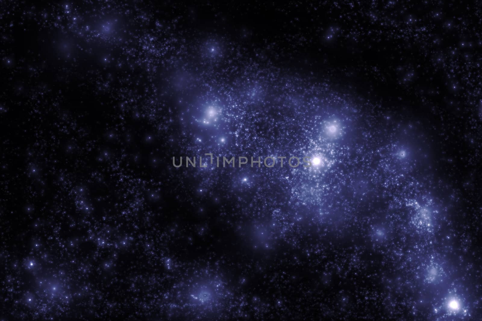 Image of stars and nebula clouds in deep space - abstract background of starfield universe