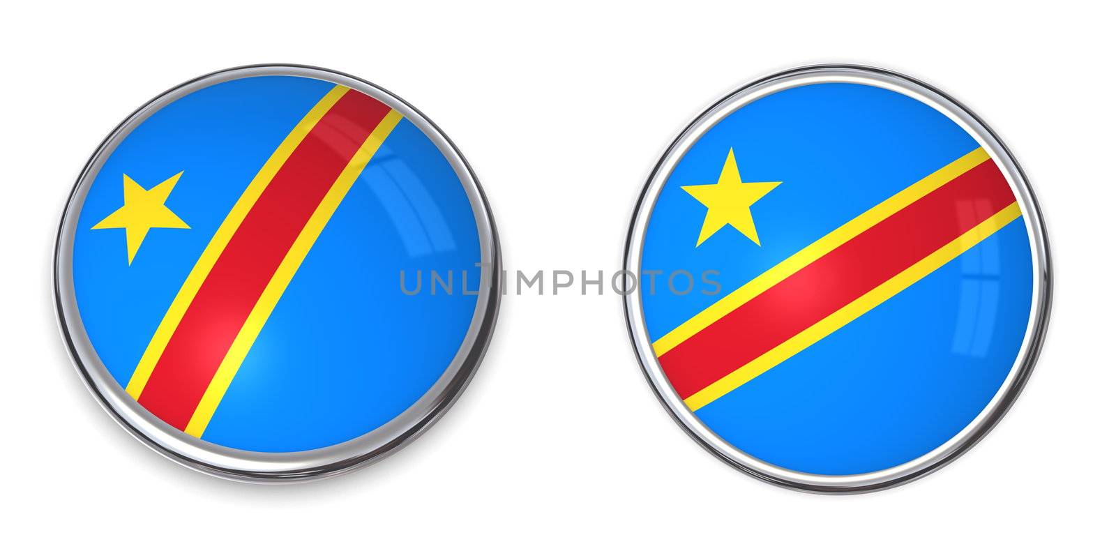 Banner Button Democratic Republic of the Congo by PixBox