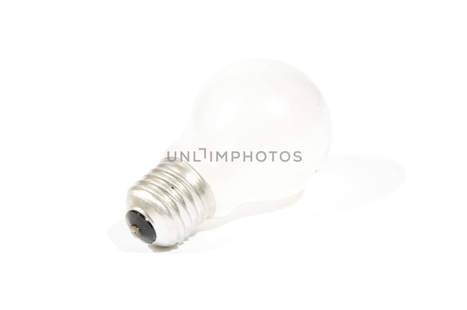 High-quality lightbulb with shadow isolated on white