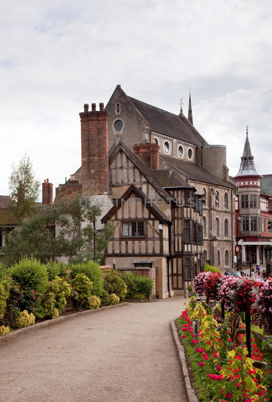 Old medieval houses in Shrewsbury by steheap