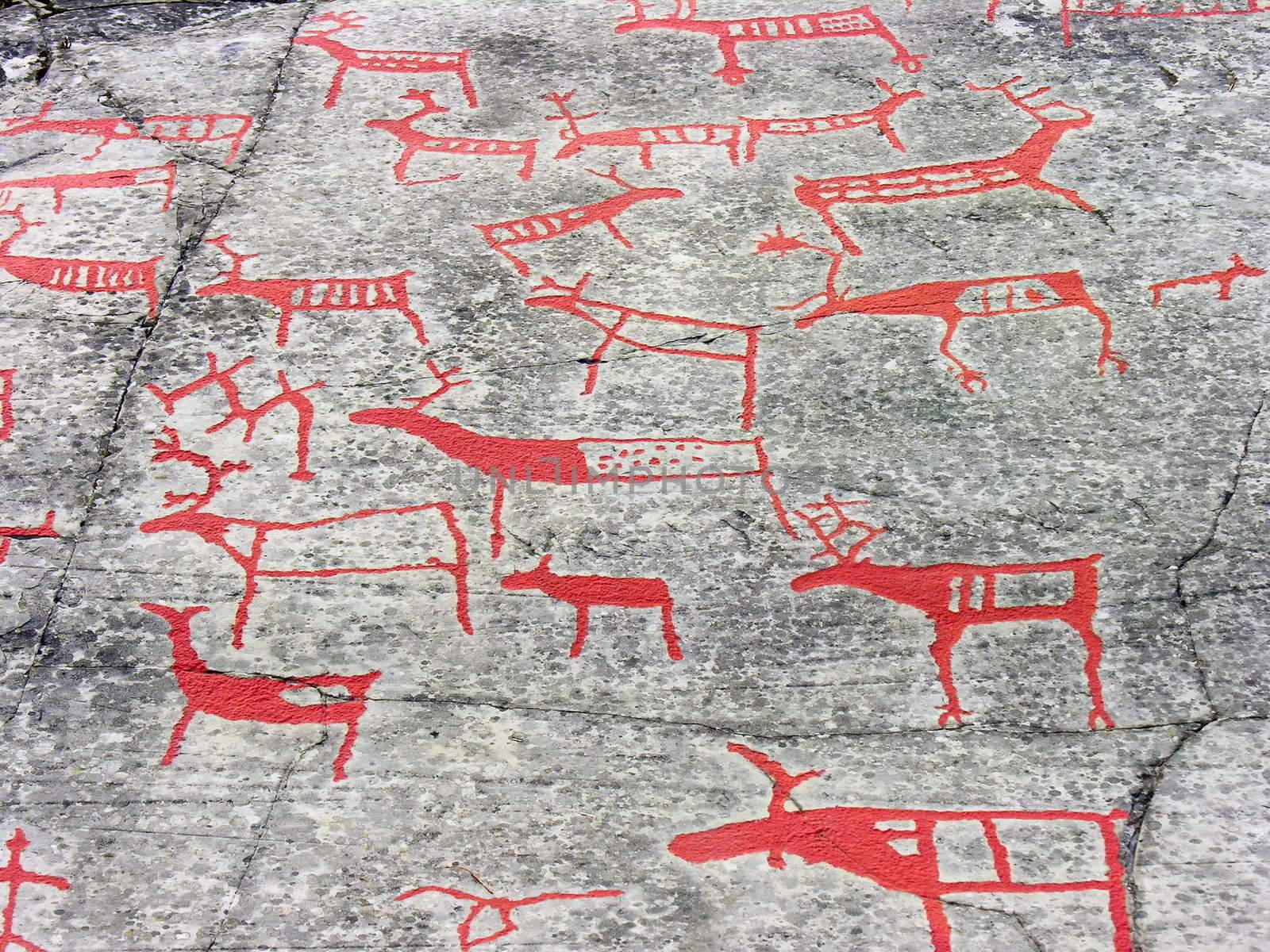 The rock art in Alta was inscribed on the UNESCO World Heritage List, the earliest carvings in the area date to around 4200 BC. The carvings are filled with a special red-ochre paint, which is simular to original painting