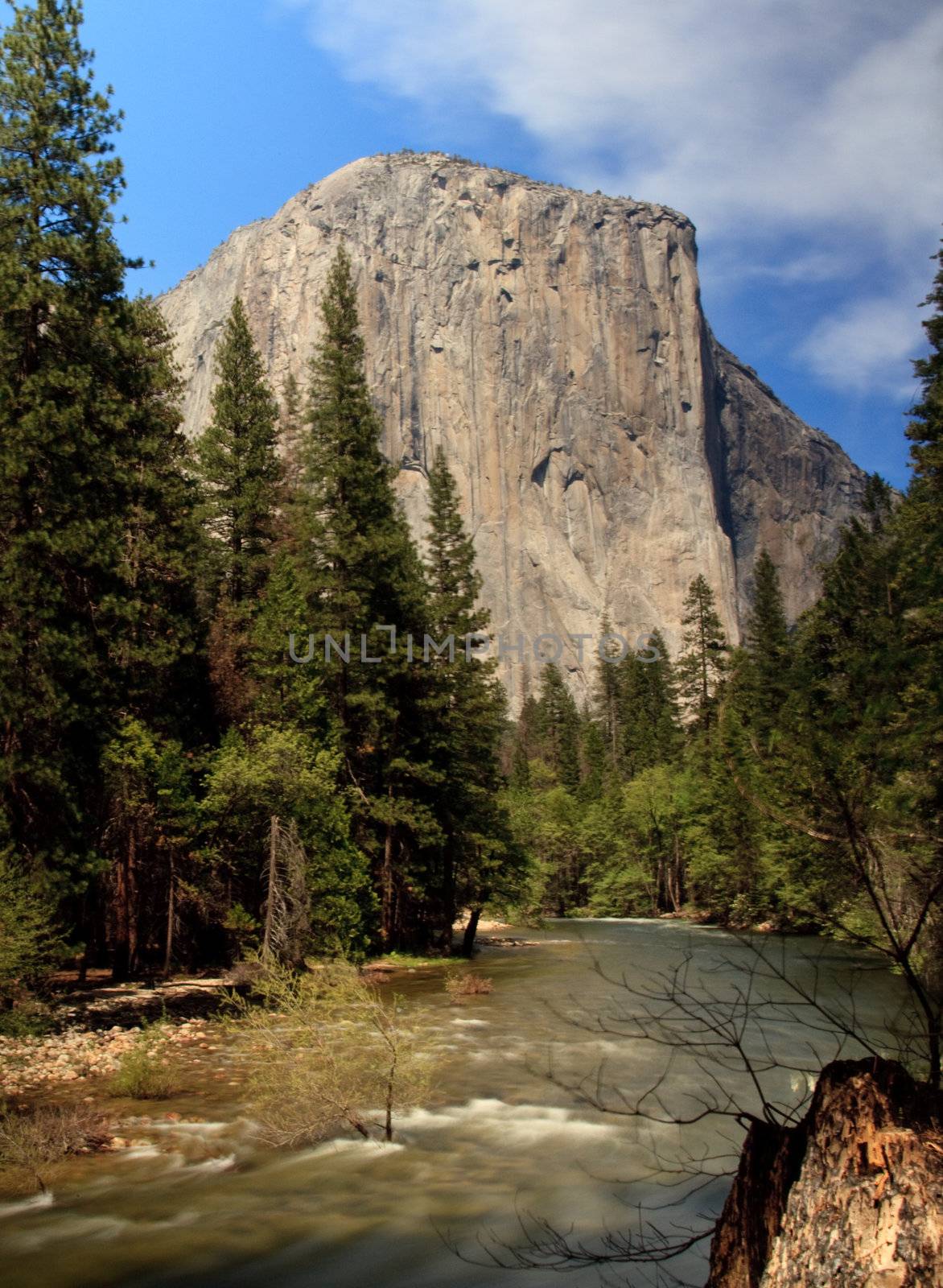 Slow motion river in front of El Capitan by steheap