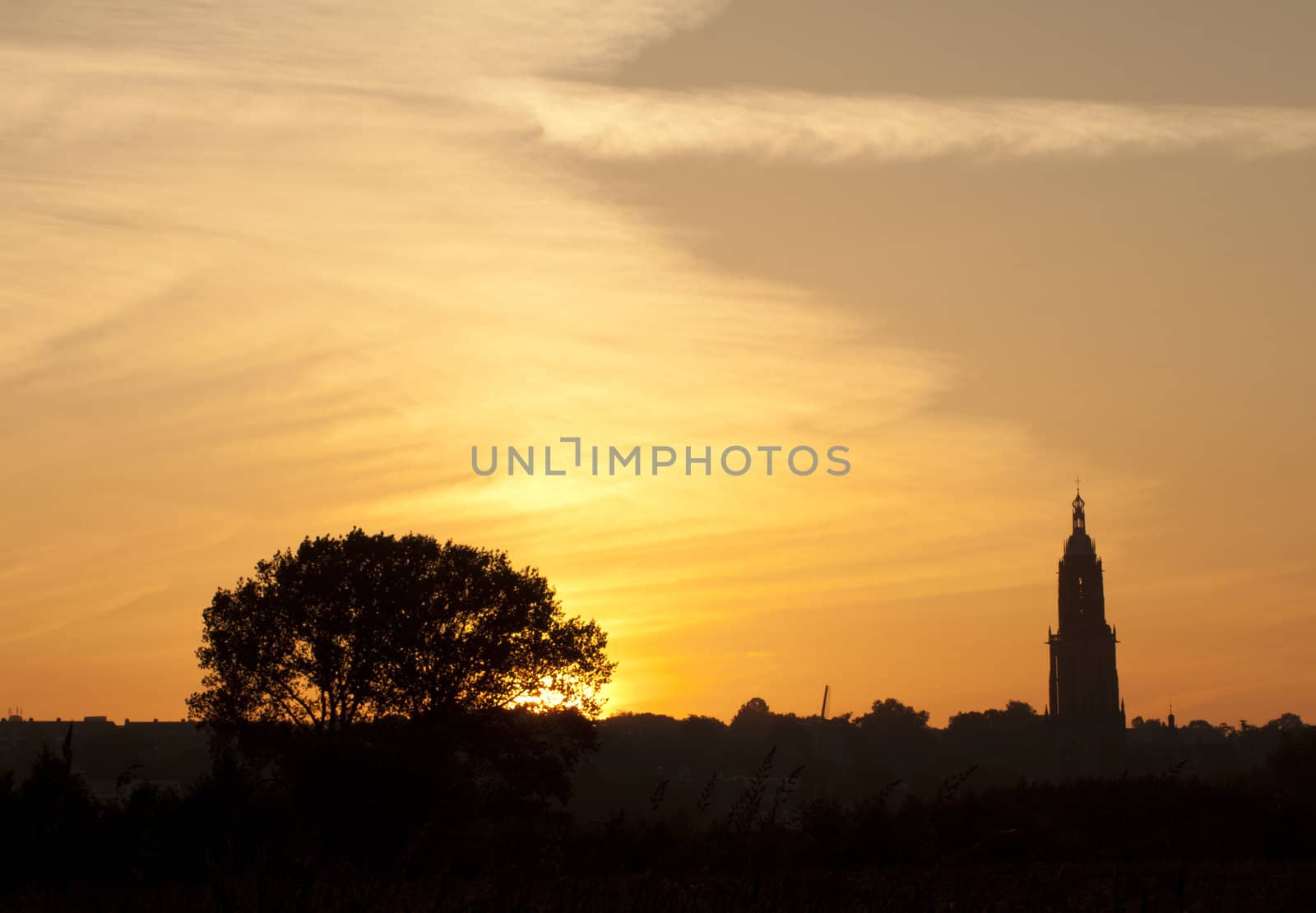 small village in the morning by RicRic