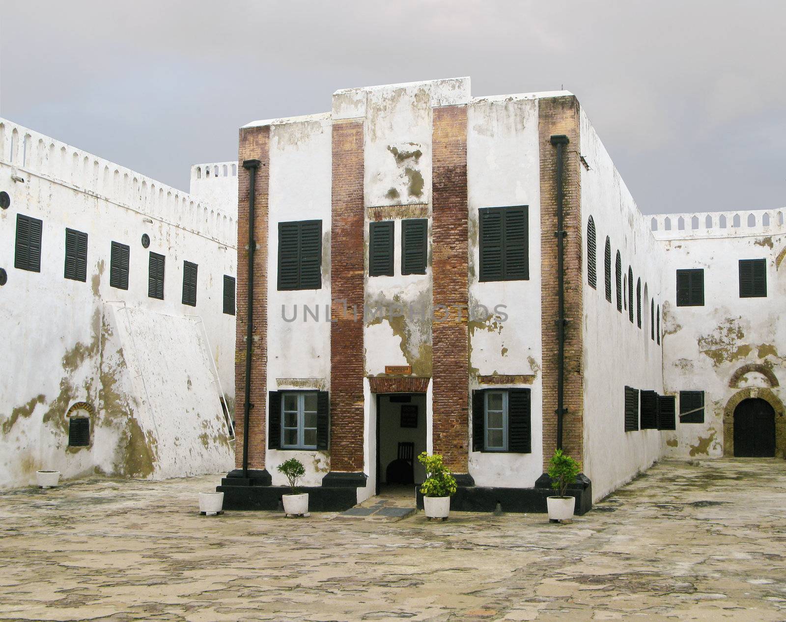 Interior of Elmina Castle in Ghana by steheap