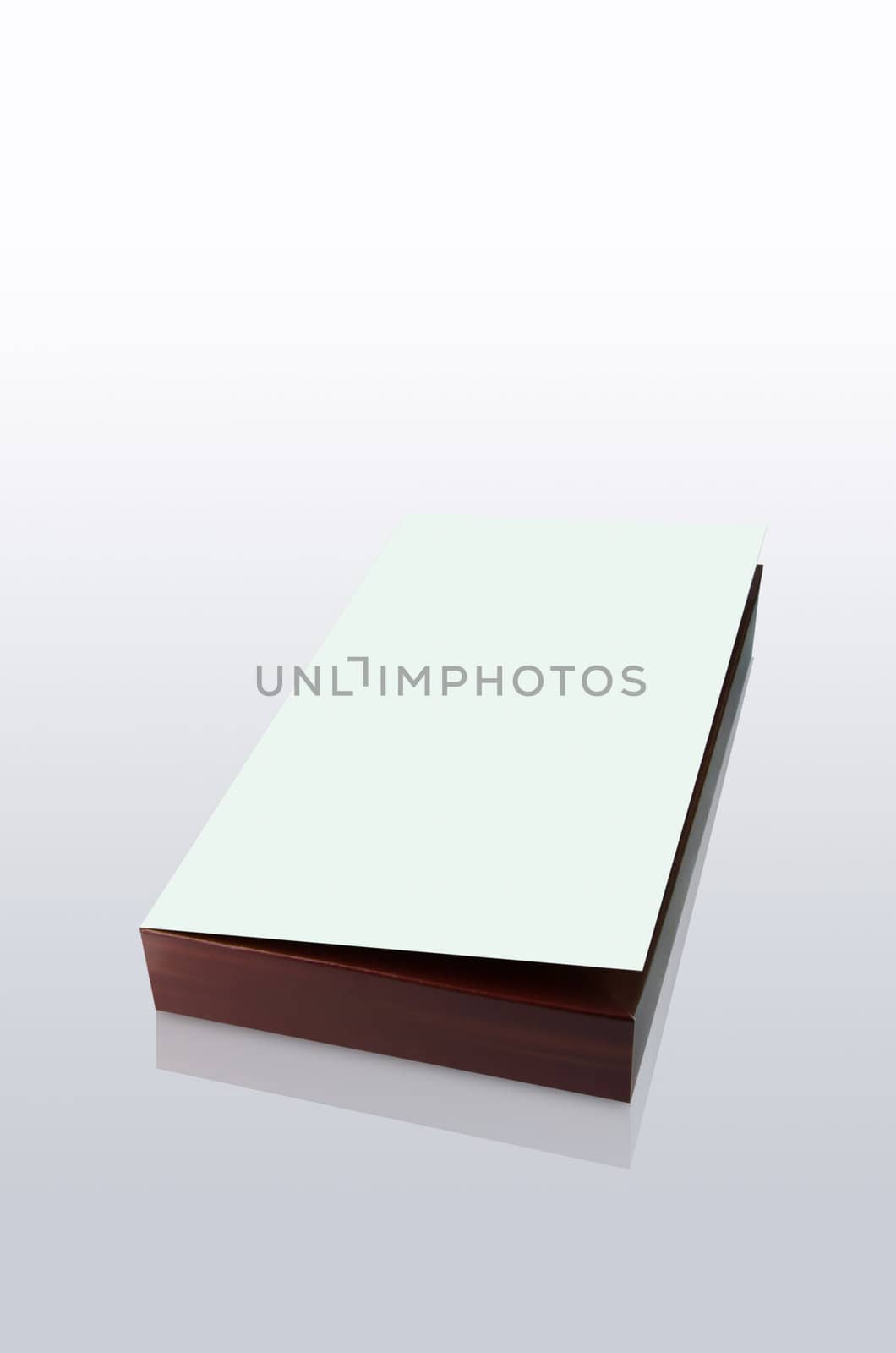 Brown box and with a white lid. Isolated on a White Background