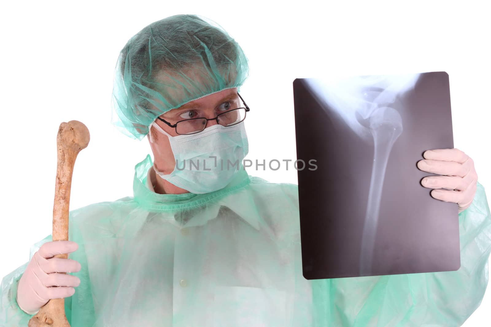 surgeon with xray and bone by vladacanon