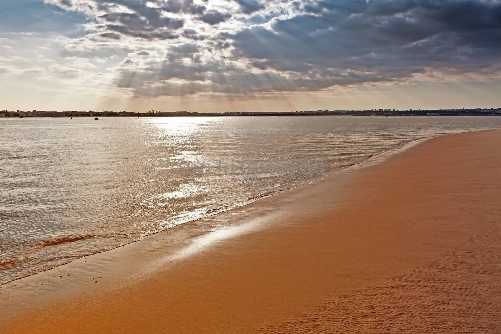 Beach on the banks of the Tejo river.