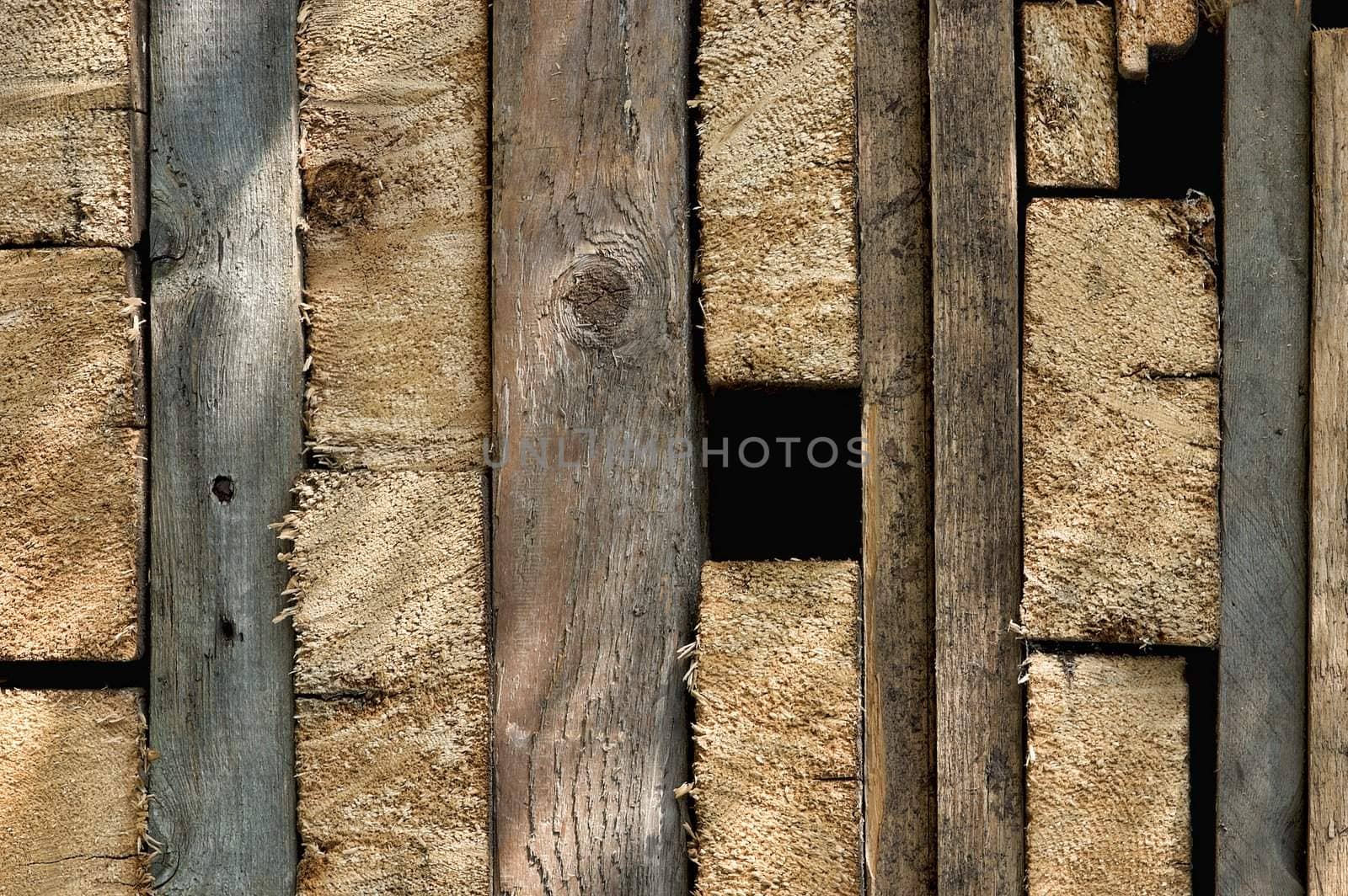 texture of dirty old wood pieces in rectangles