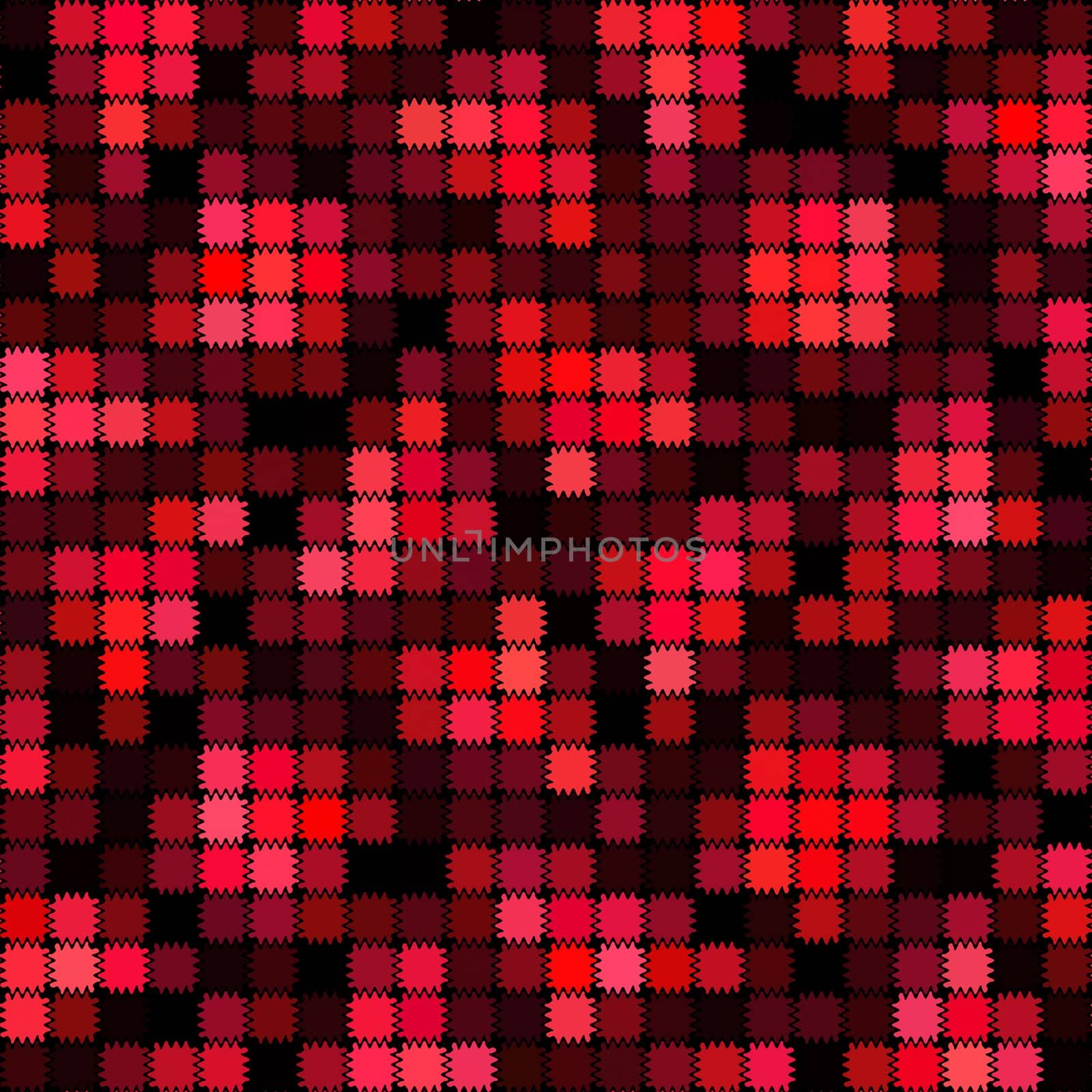seamless texture of vibrant little cubes in different shades of red