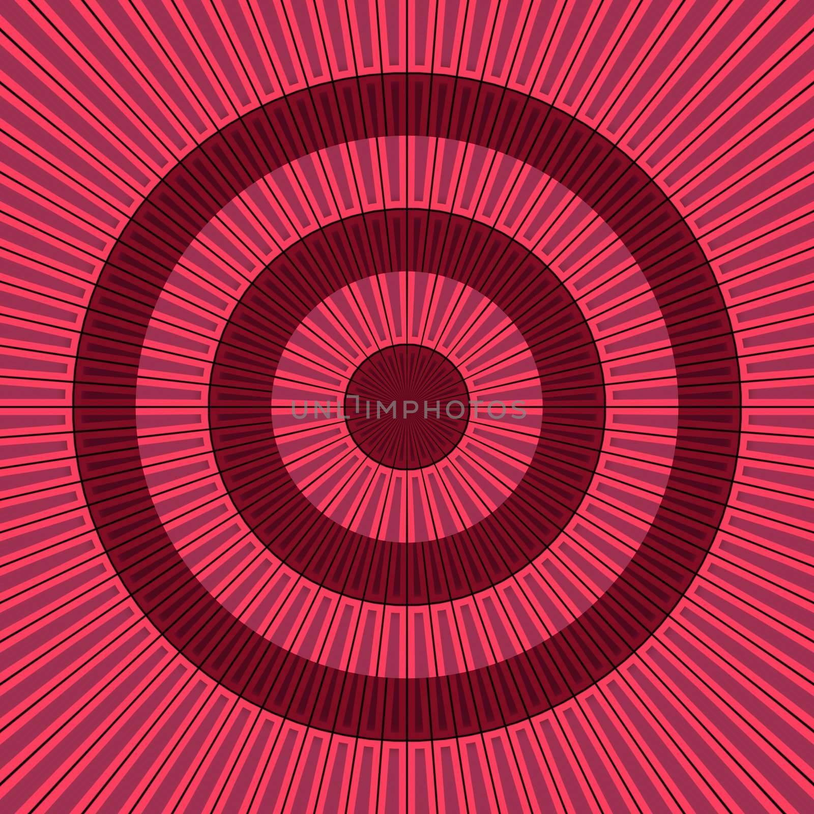 symbolic image of red rings and stripes from the centre