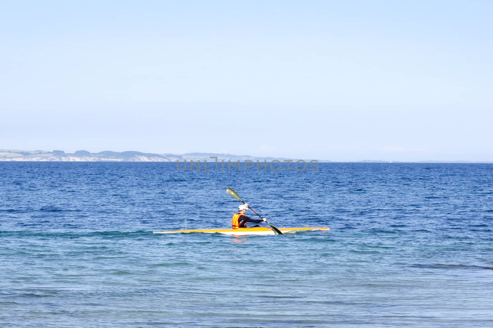 A man in a kayak