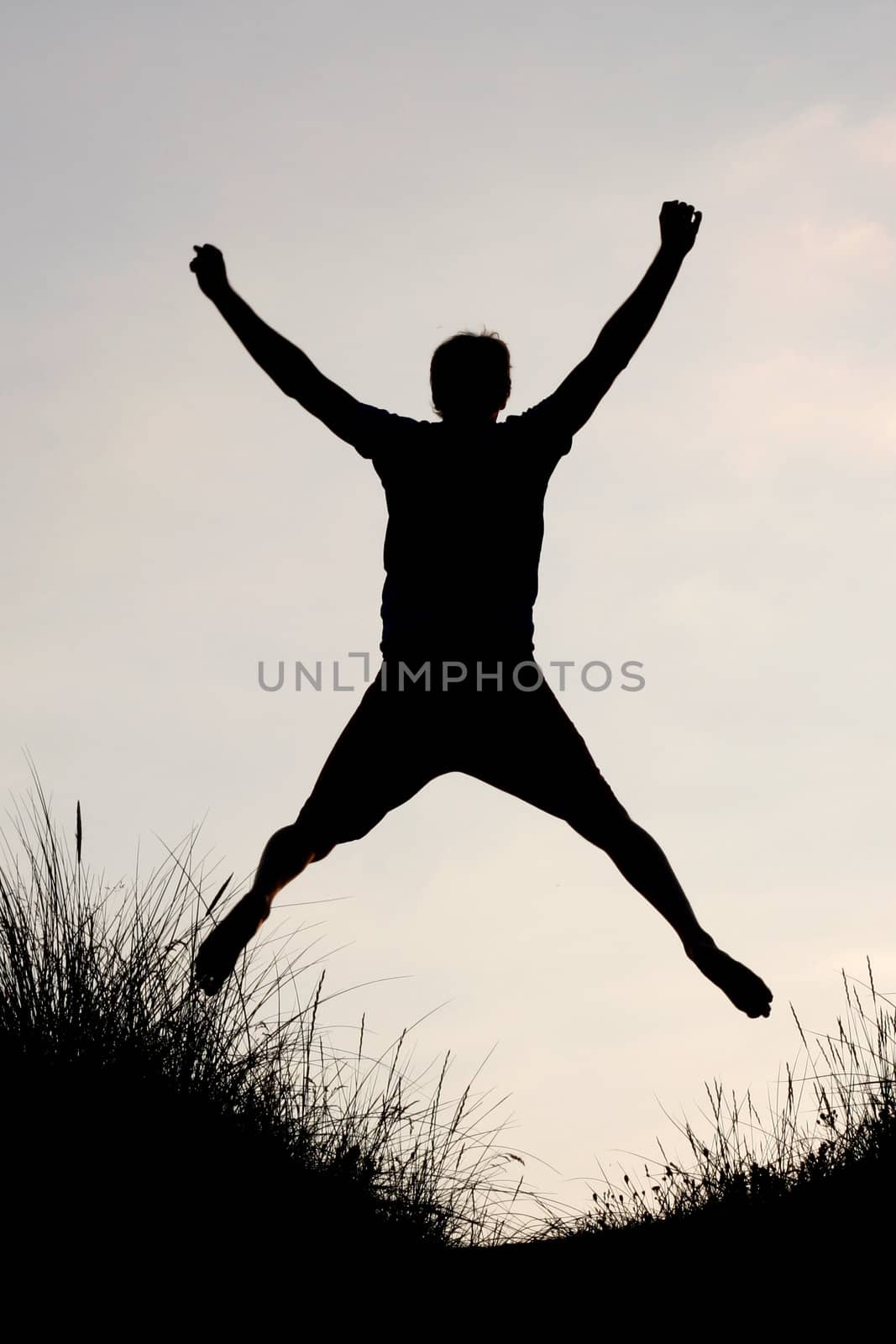 A man enjoying success