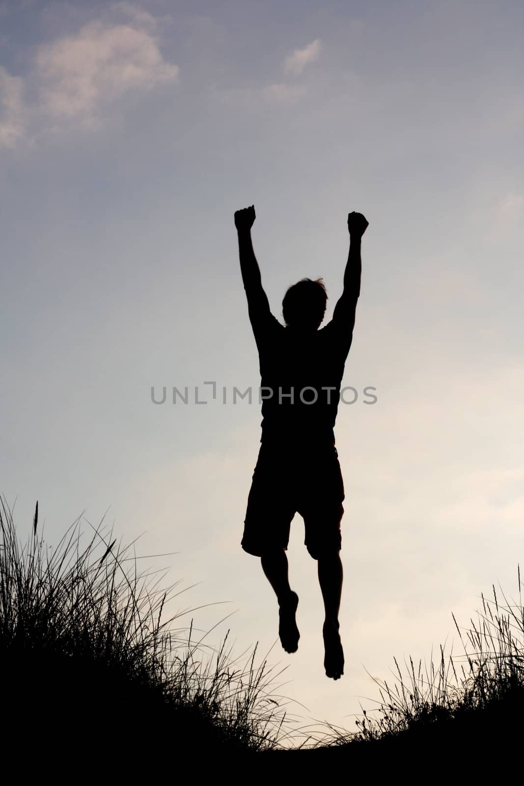 A man enjoying success