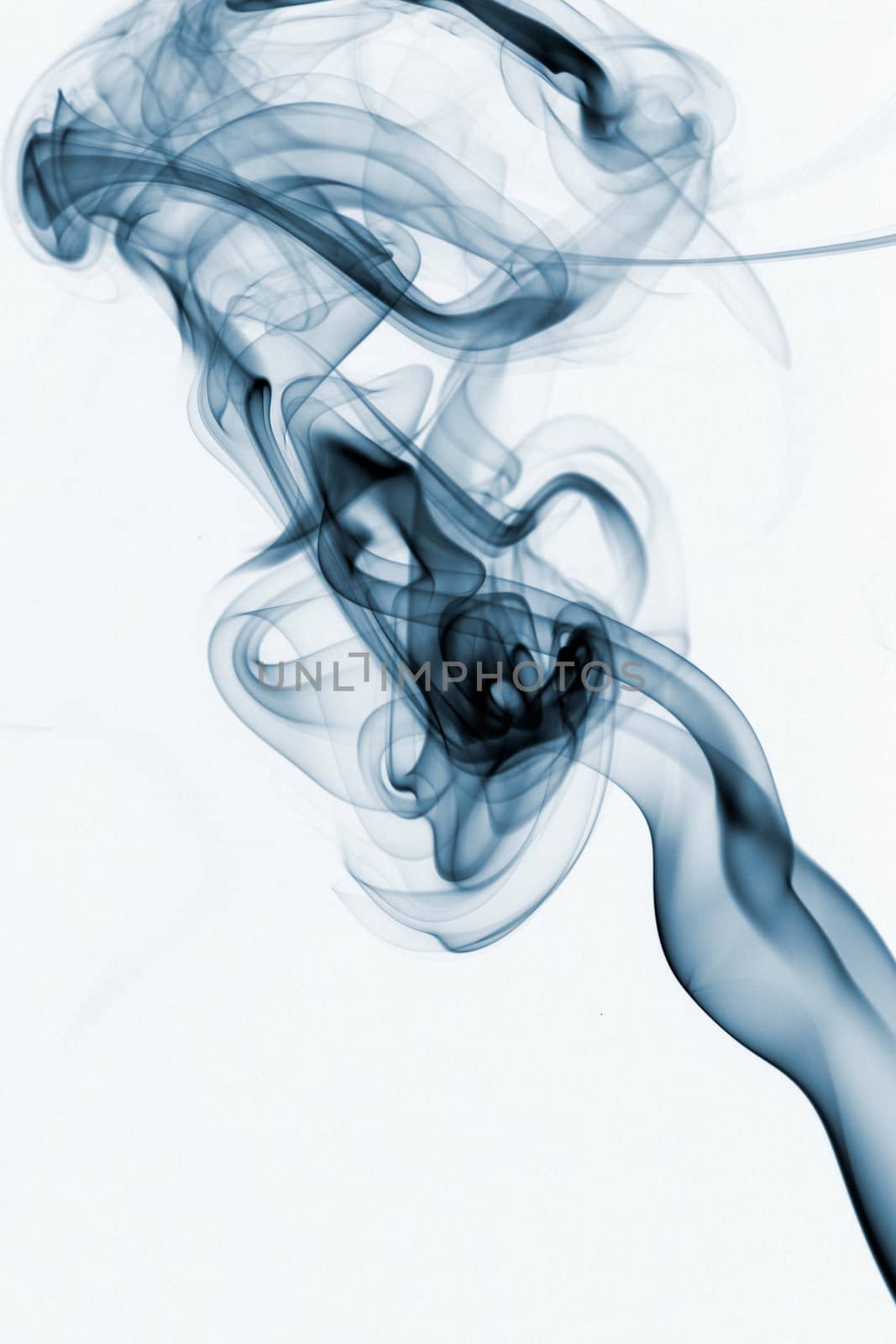Abstract smoke curling and creating beautiful shapes