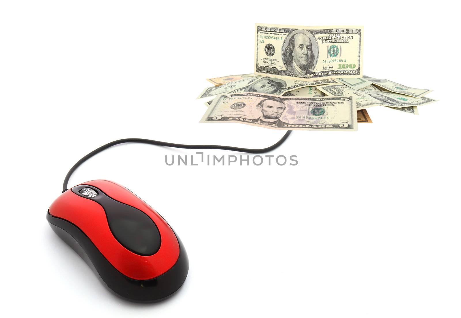 E-commerce - computer mouse and money  by rufous