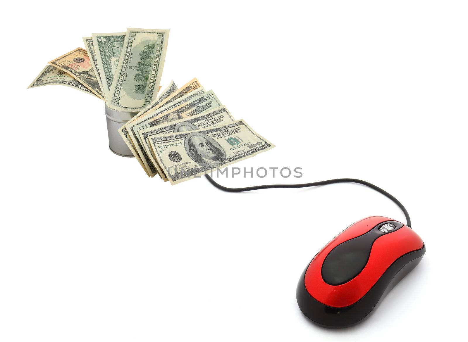 E-commerce - computer mouse and money  by rufous