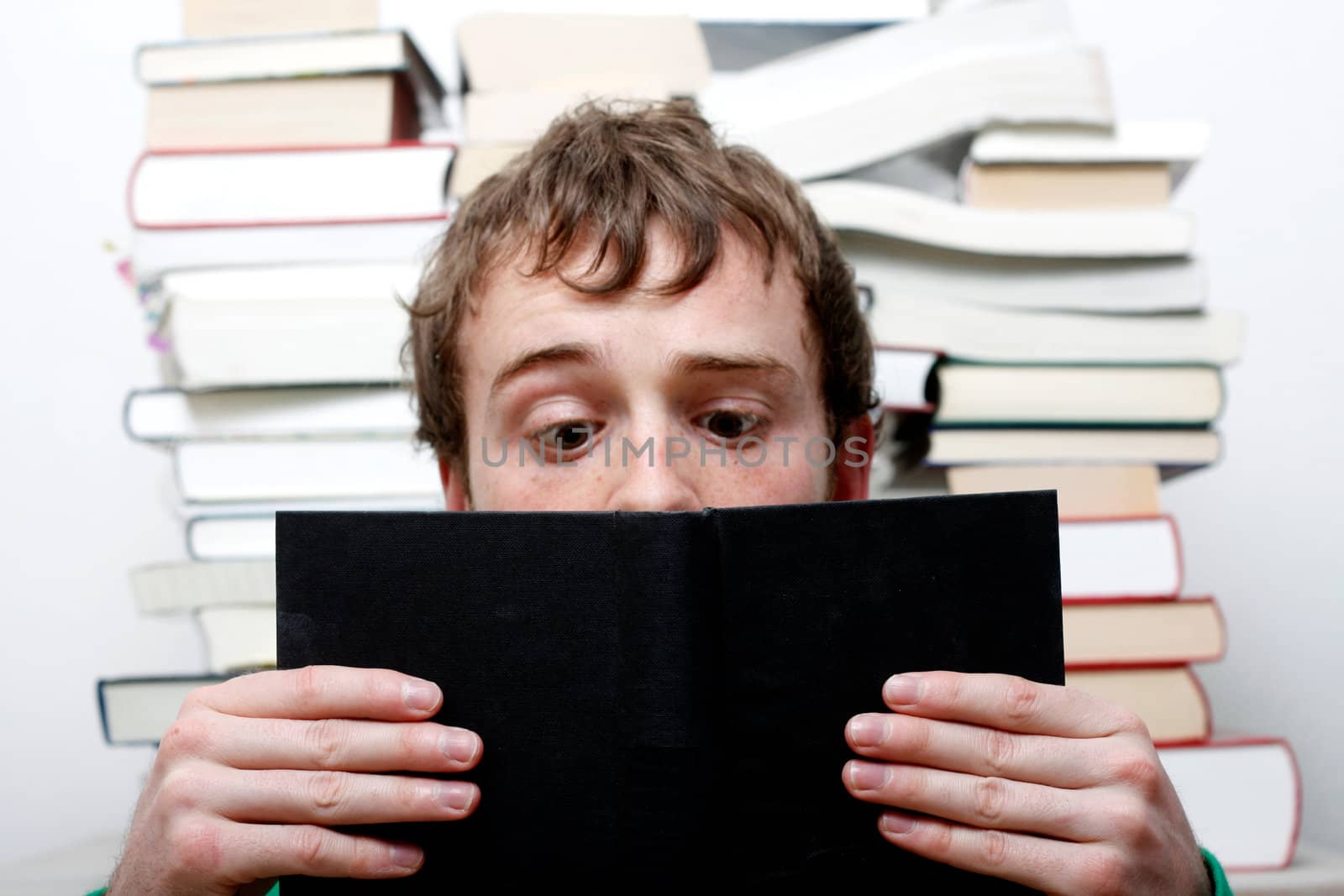 A man reading a book