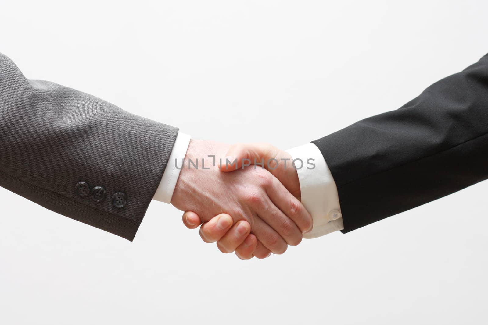 Two business men shaking hands