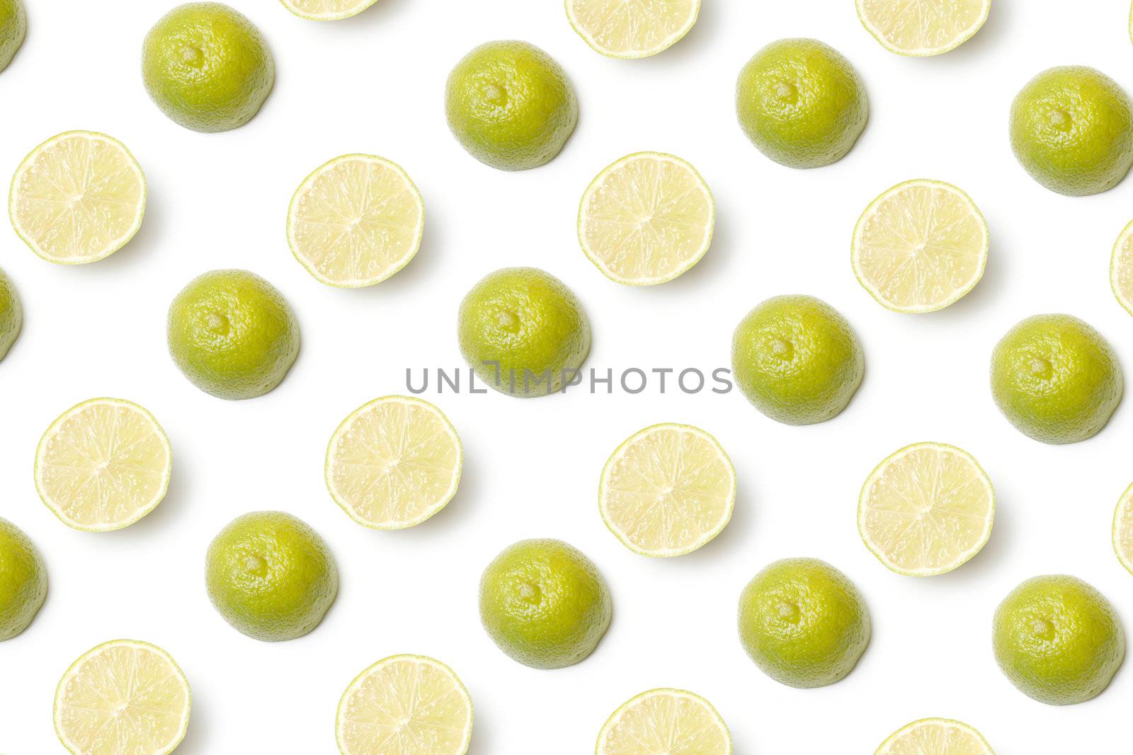 A lime pattern isolated on white