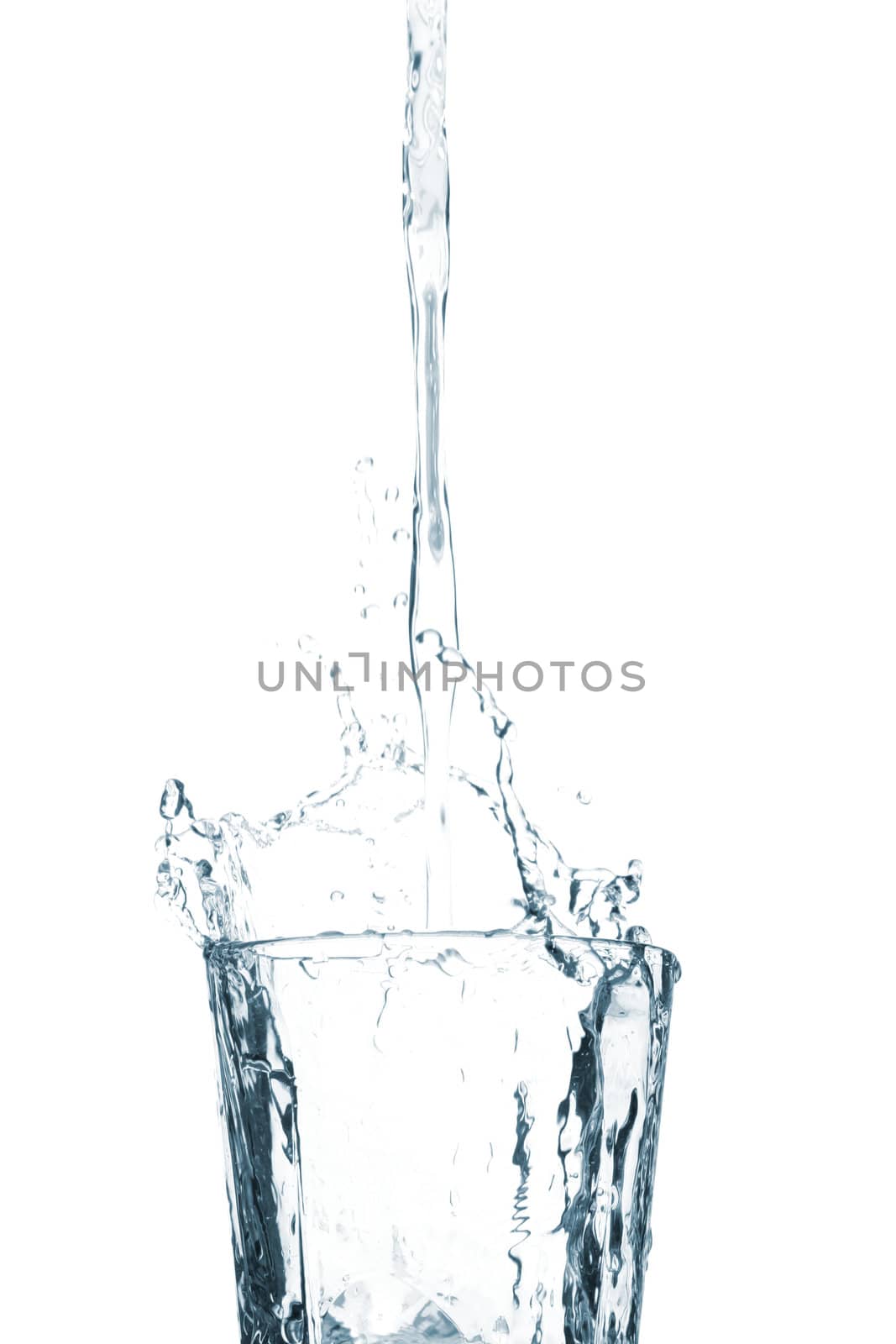 Water poured into a glass