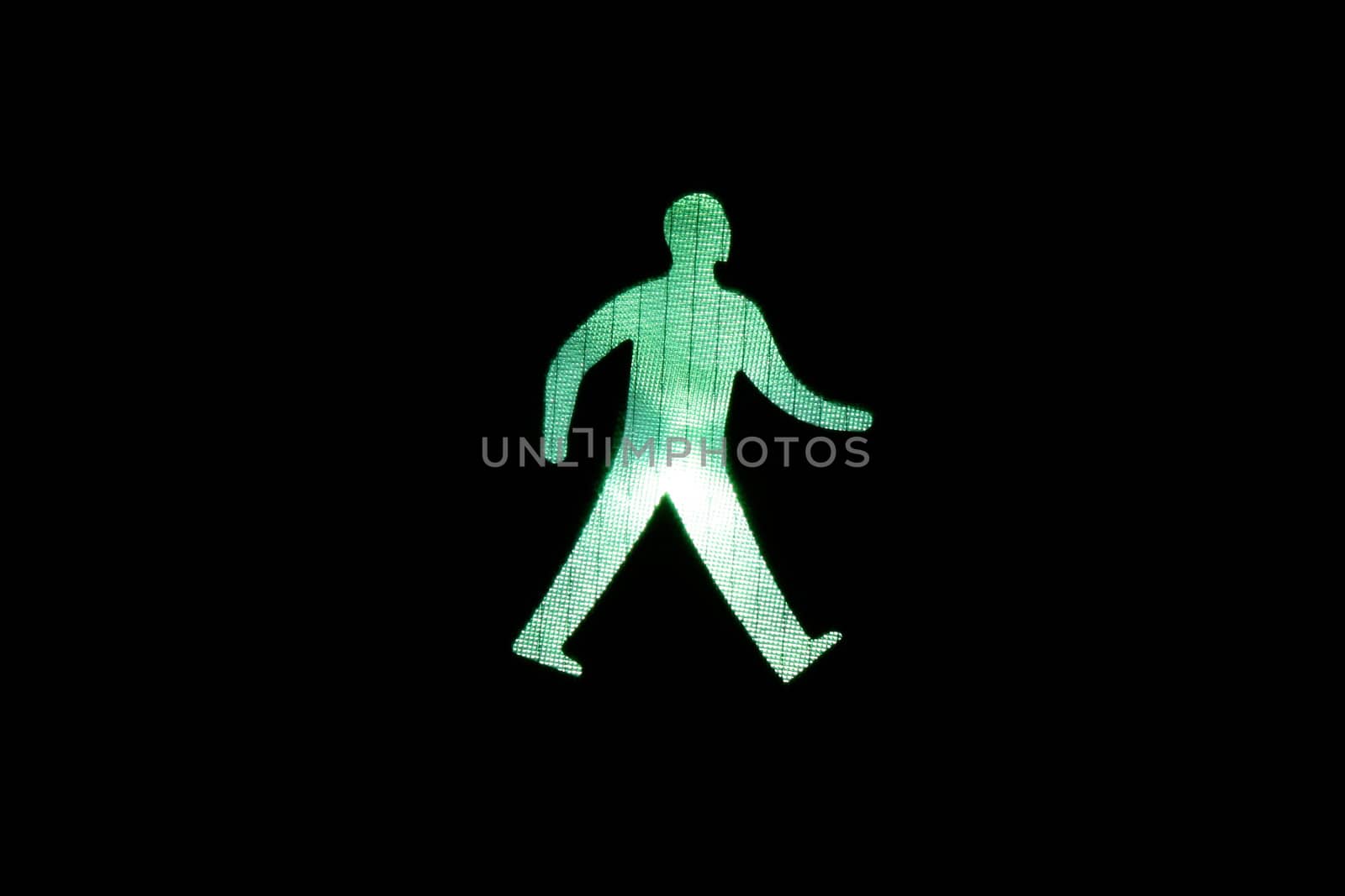 Green man walking