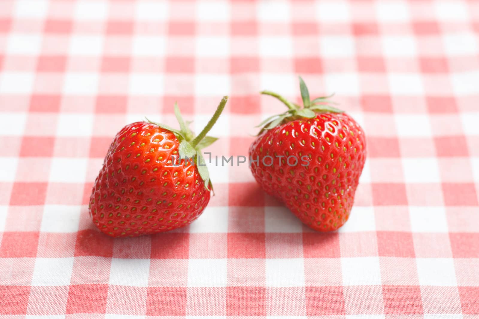 Strawberries on a table
