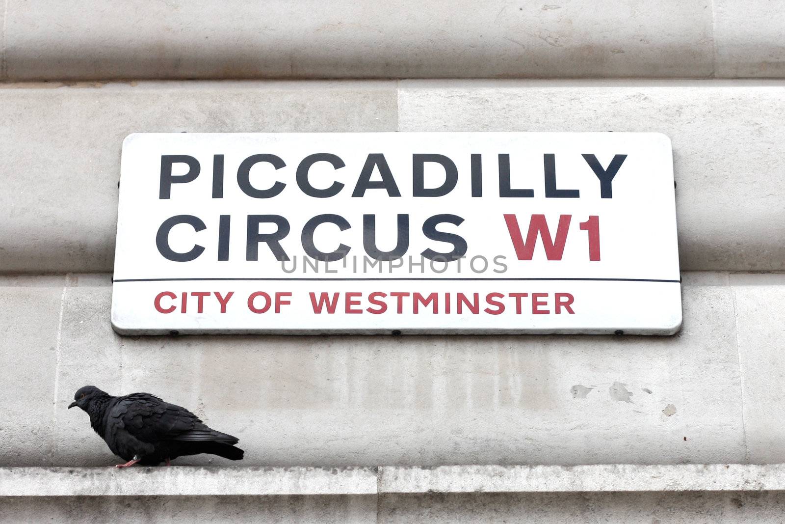 Piccadilly Circus street sign