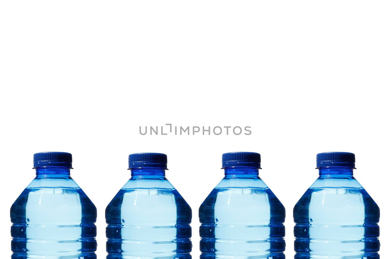 Water bottles isolated on white