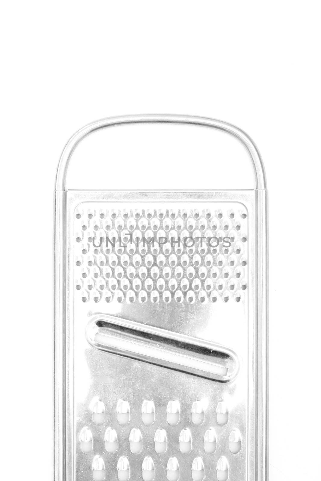 A silver grater isolated on white