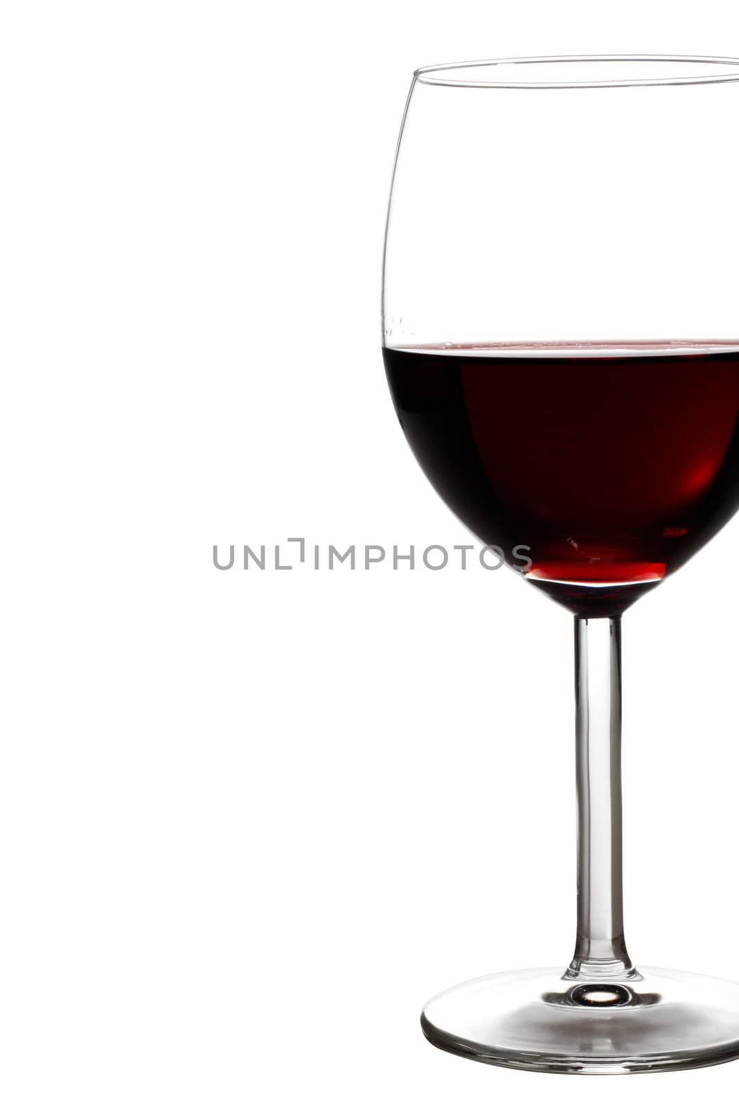 A glass of red wine