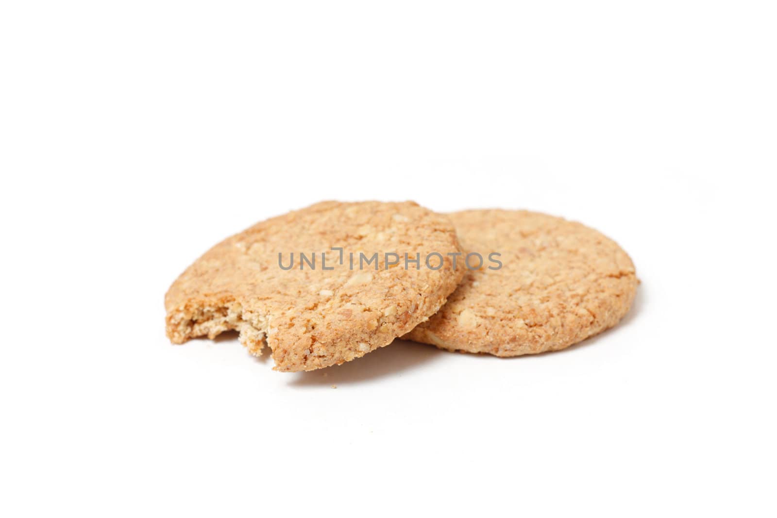 Biscuits isolated on a white bg