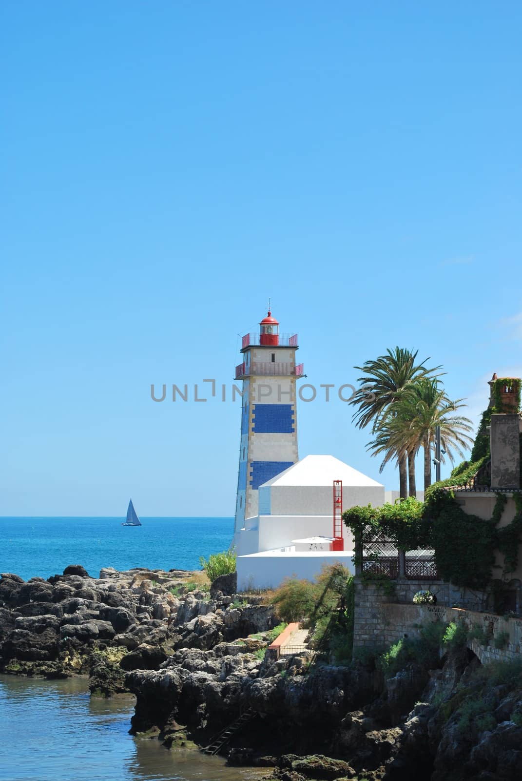 photo of a lighthouse in Cascais, Portugal